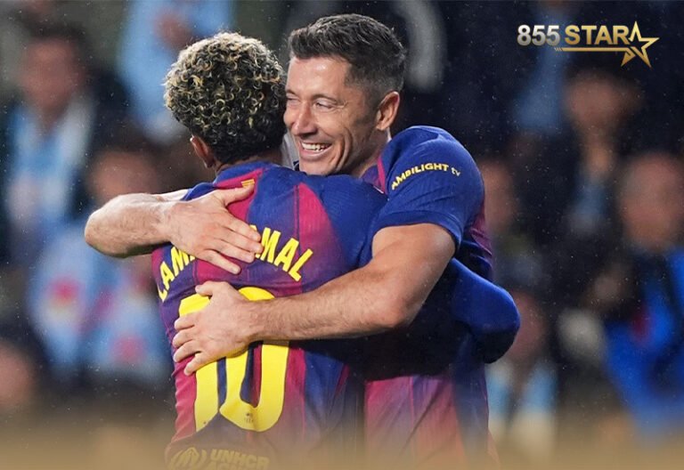 Lewandowski បានស៊ុតបាល់បញ្ចូលទីបានបីគ្រាប់ជួយ Barcelona ឈ្នះ 4-2 នៅ Celta Vigo